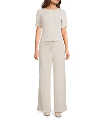Bailey Rose Pull On Wide Leg Coordinating Pants