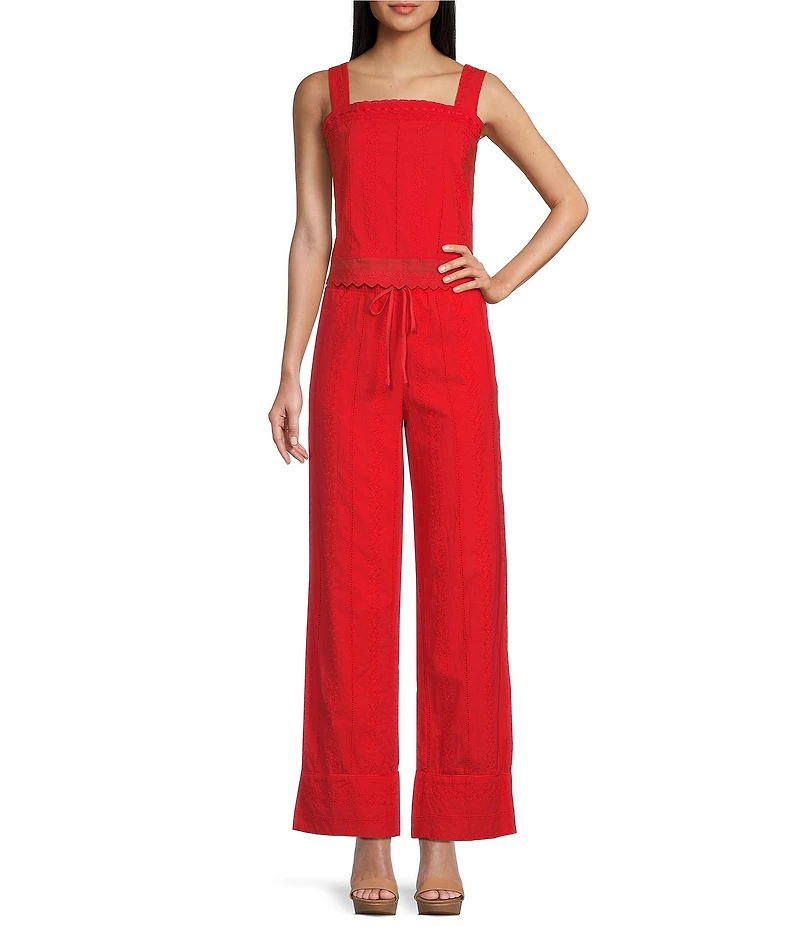 Bailey Rose Pull On Woven Eyelet Coordinating Pants