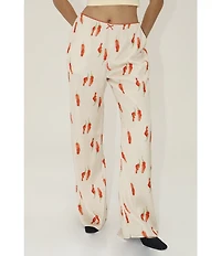 Bailey Rose Red Chili Pepper Silk Coordinating Pants
