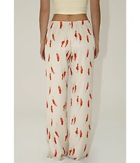 Bailey Rose Red Chili Pepper Silk Coordinating Pants