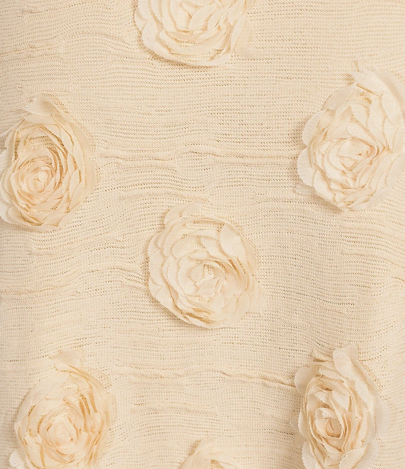 Bailey Rose Rosette Sleeveless Asymmetrical Hem Midi Dress