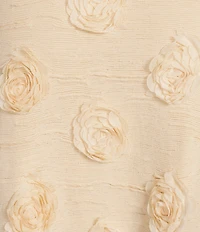 Bailey Rose Rosette Sleeveless Asymmetrical Hem Midi Dress