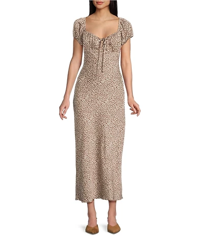 Bailey Rose Scoop Neck Animal Print Maxi Dress