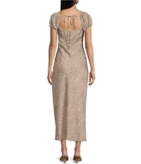 Bailey Rose Scoop Neck Animal Print Maxi Dress