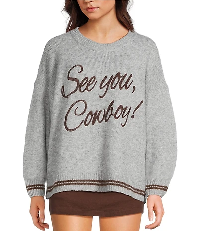 Bailey Rose See You Cowboy Long Sleeve Sweater