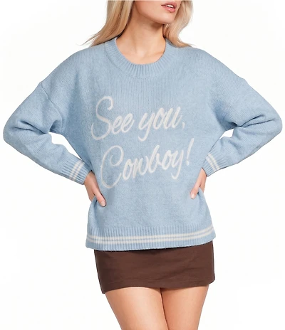 Bailey Rose See You Cowboy Long Sleeve Sweater