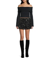 Bailey Rose Sequin Mini Skirt