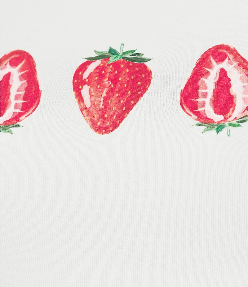 Bailey Rose Short Sleeve Strawberry Cropped Baby T-Shirt