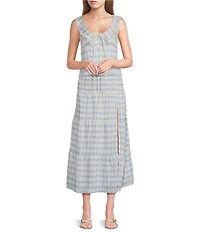 Bailey Rose Sleeveless Peter Pan Plaid Coordinating Top