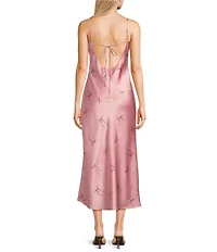 Bailey Rose Square Neck Bow Print Maxi Dress