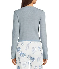 Bailey Rose Stripe Button Front Ribbed Cardigan