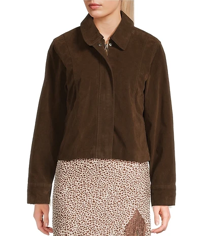 Bailey Rose Suede Long Sleeve Coordinating Jacket