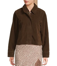 Bailey Rose Suede Long Sleeve Coordinating Jacket