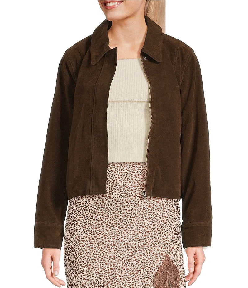 Bailey Rose Suede Long Sleeve Coordinating Jacket