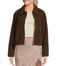Bailey Rose Suede Long Sleeve Coordinating Jacket