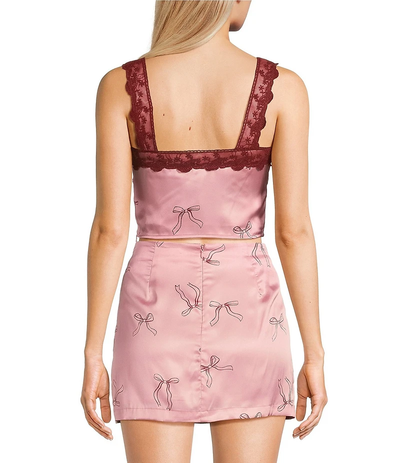 Bailey Rose V-Neck Sleeveless Bow Lace Coordinating Top