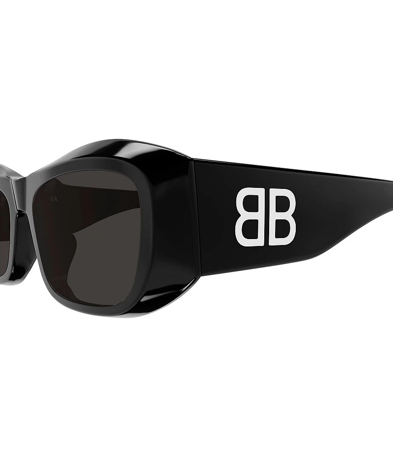 Balenciaga Women's Signature 54mm Rectangle Sunglasses
