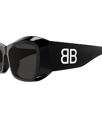 Balenciaga Women's Signature 54mm Rectangle Sunglasses