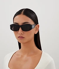 Balenciaga Women's Signature 54mm Rectangle Sunglasses