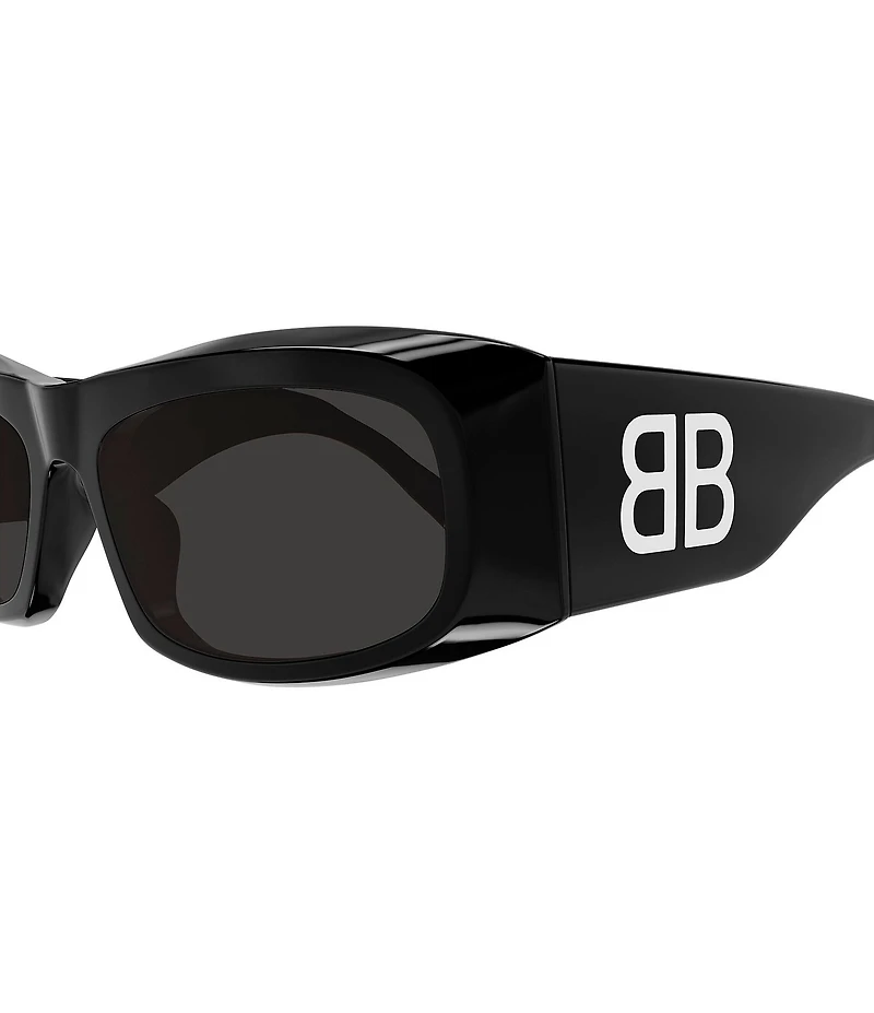 Balenciaga Women's Signature 60mm Rectangle Sunglasses