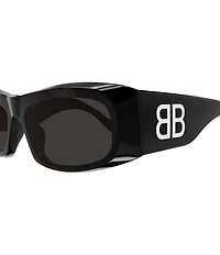 Balenciaga Women's Signature 60mm Rectangle Sunglasses