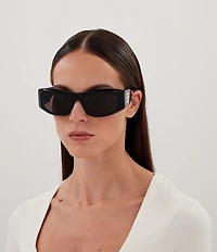 Balenciaga Women's Signature 60mm Rectangle Sunglasses