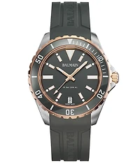 Balmain Men's Quartz Analog Dark Grey Strap Watch