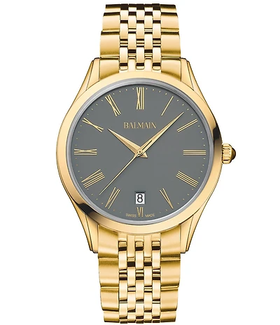 Balmain Men's Quartz Analog Gold Tone Stainless Steel Bracelet Watch