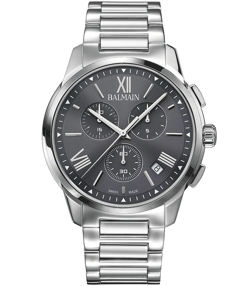Balmain Men's Quartz Chronograph Stainless Steel Bracelet Watch