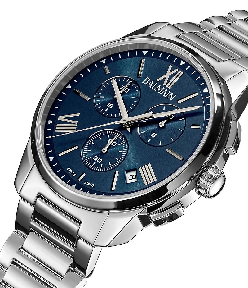 Balmain Men's Quartz Chronograph Stainless Steel Bracelet Watch