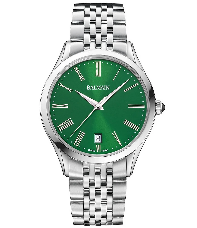 Balmain Paris Men's Quartz Analog Stainless Steel Bracelet Watch