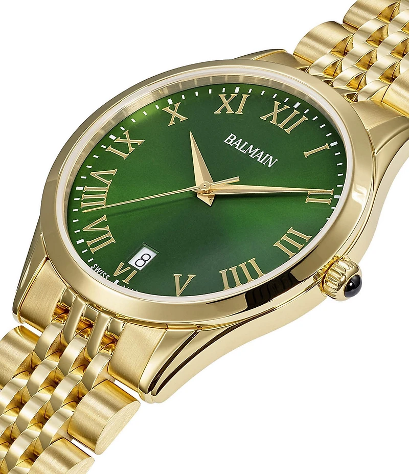 Balmain Paris Men's Quartz Analog Stainless Steel Bracelet Watch