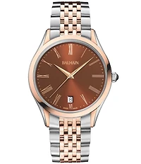 Balmain Paris Men's Quartz Analog Two Tone Stainless Steel Bracelet Watch