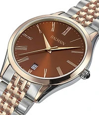 Balmain Paris Men's Quartz Analog Two Tone Stainless Steel Bracelet Watch