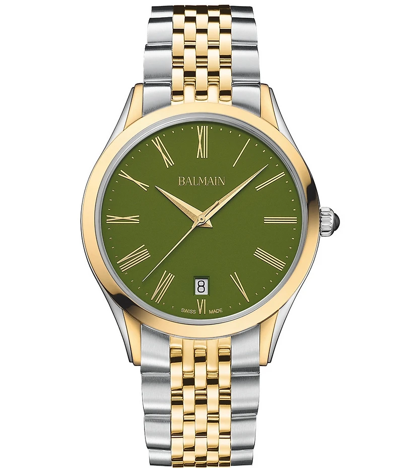 Balmain Men's Quartz Analog Two Tone Stainless Steel Bracelet Watch