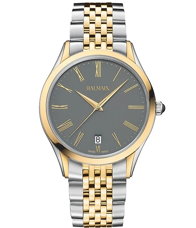 Balmain Men's Quartz Analog Two Tone Stainless Steel Bracelet Watch