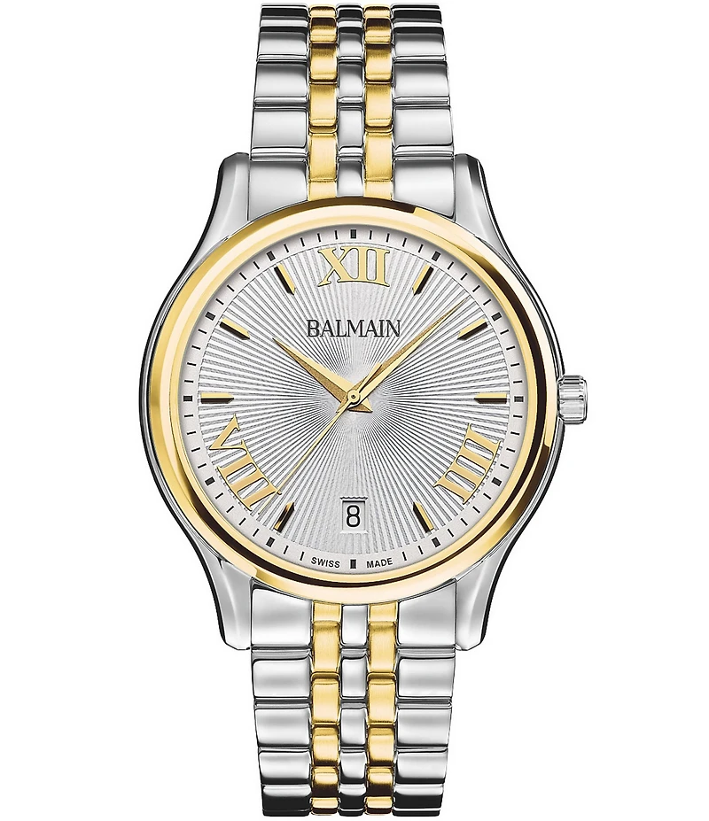 Balmain Men's Quartz Analog Two Tone Stainless Steel Bracelet Watch