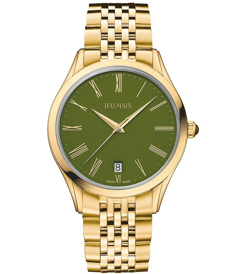 Balmain Men's Quartz Analog Two Tone Stainless Steel Bracelet Watch