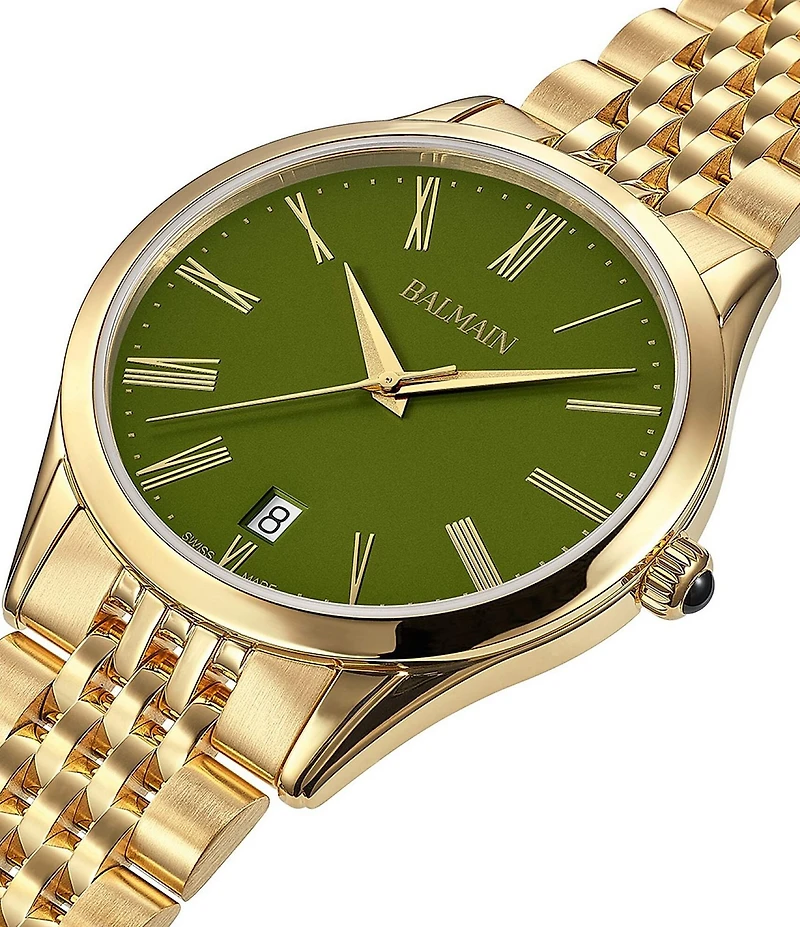 Balmain Men's Quartz Analog Two Tone Stainless Steel Bracelet Watch