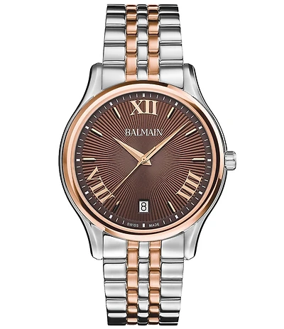 Balmain Men's Quartz Analog Two Tone Stainless Steel Bracelet Watch