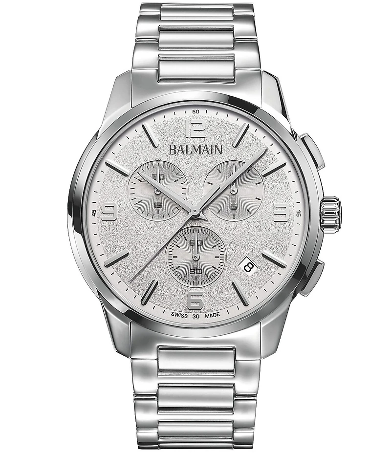 Balmain Men's Quartz Chronograph Stainless Steel Bracelet Watch