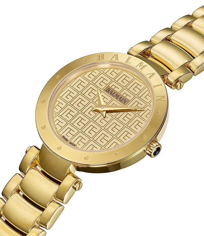 Balmain Women's Quartz Analog Gold Tone Stainless Steel Bracelet Watch