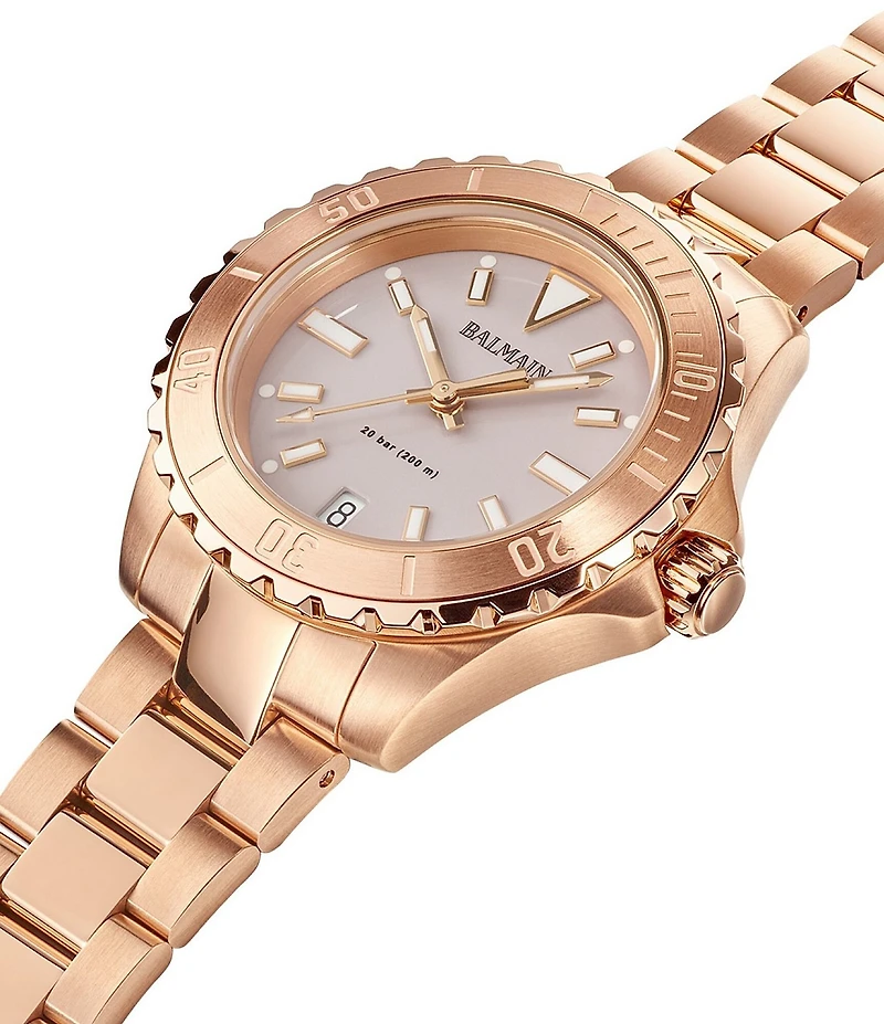 Balmain Women's Quartz Analog Rose Gold Tone Stainless Steel Bracelet Watch