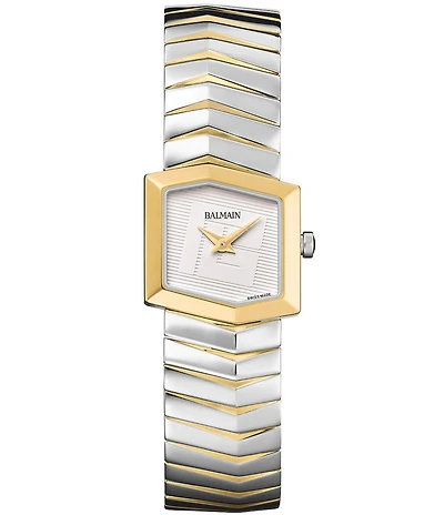 Balmain Paris Women's Quartz Analog Stainless Steel Geometric Bracelet Watch
