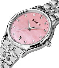 Balmain Paris Women's Quartz Analog Stainless Steel Mother-Of-Pearl Dial Bracelet Watch
