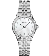 Balmain Women's Quartz Analog Rhinestone Detail Stainless Steel Watch
