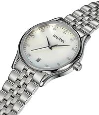 Balmain Women's Quartz Analog Rhinestone Detail Stainless Steel Watch