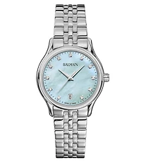 Balmain Paris Women's Quartz Analog Stainless Steel Mother-Of-Pearl Dial Bracelet Watch