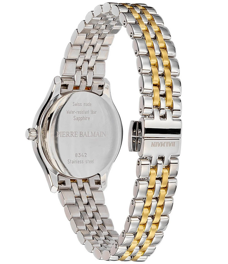 Balmain Paris Women's Quartz Analog Two Tone Mother-Of-Pearl Dial Stainless Steel Bracelet Watch