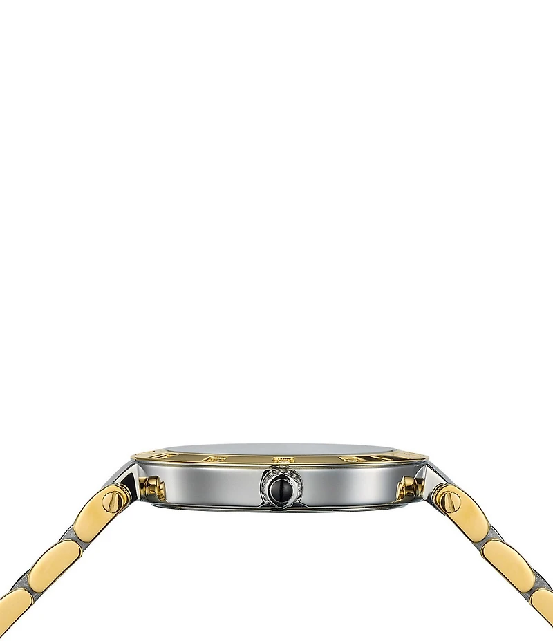 Balmain Women's Quartz Analog Two Tone Crystal Detail Bracelet Watch